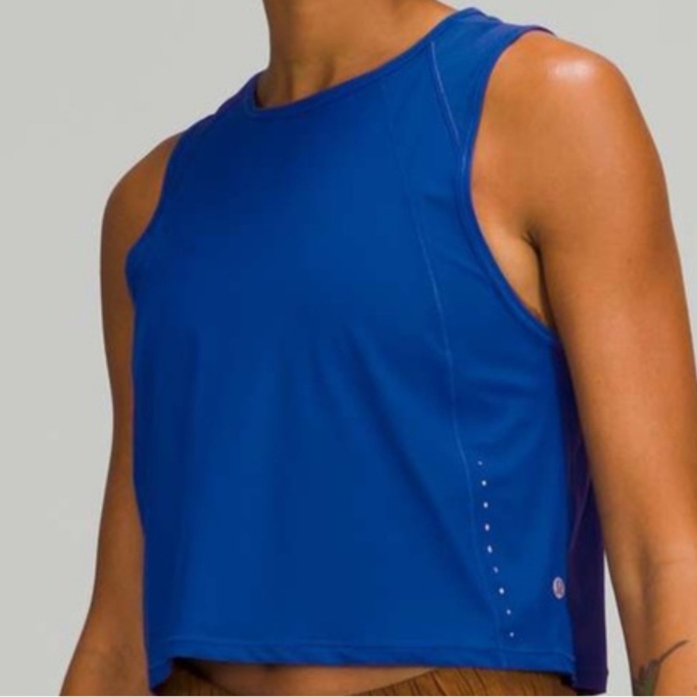 Lululemon Blue Sculpt Cropped Tank Top Size 6